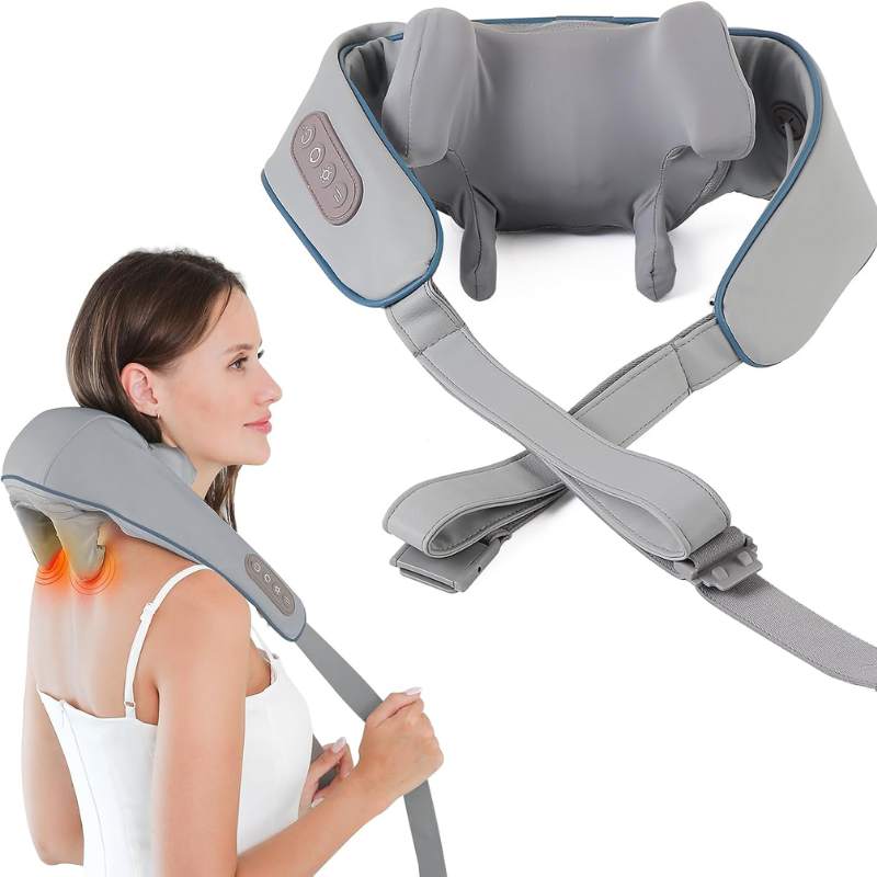 RelaxPro® Masajeador Multifuncional 4D de Cuello, Espalda y Hombros con Calor Infrarrojo – Manos Libres, Recargable y de Uso Corporal Total 🧘♂️🔥