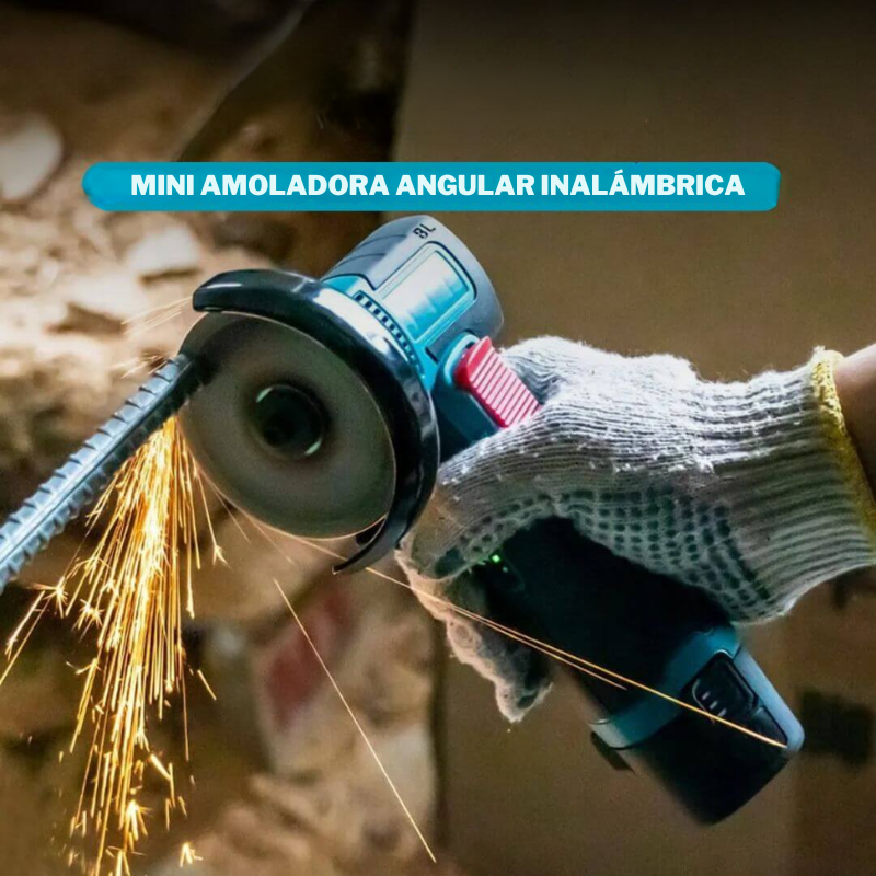 PowerPro® Mini Amoladora Angular Inalámbrica ⚙️ - Herramienta Compacta con Alto Rendimiento y Control Total (Incluye Disco y Cargador 🔋⚡)