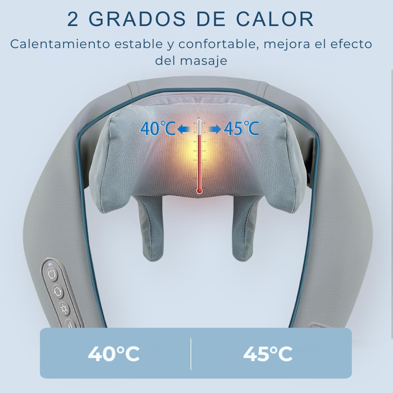 RelaxPro® Masajeador Multifuncional 4D de Cuello, Espalda y Hombros con Calor Infrarrojo – Manos Libres, Recargable y de Uso Corporal Total 🧘♂️🔥