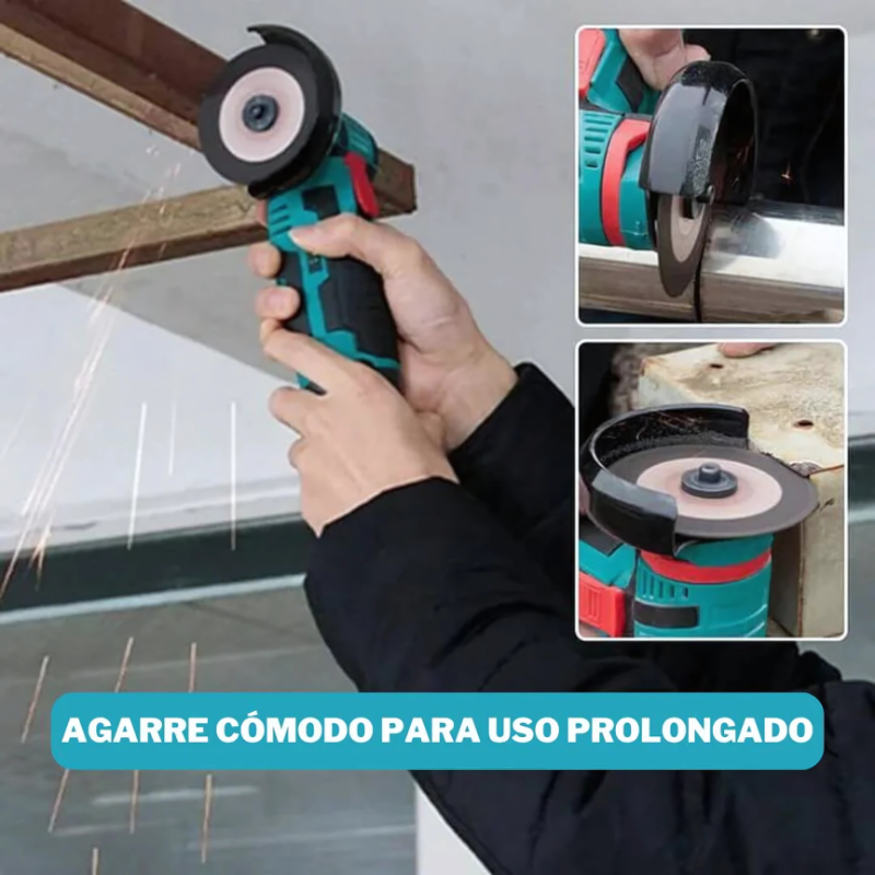 PowerPro® Mini Amoladora Angular Inalámbrica ⚙️ - Herramienta Compacta con Alto Rendimiento y Control Total (Incluye Disco y Cargador 🔋⚡)
