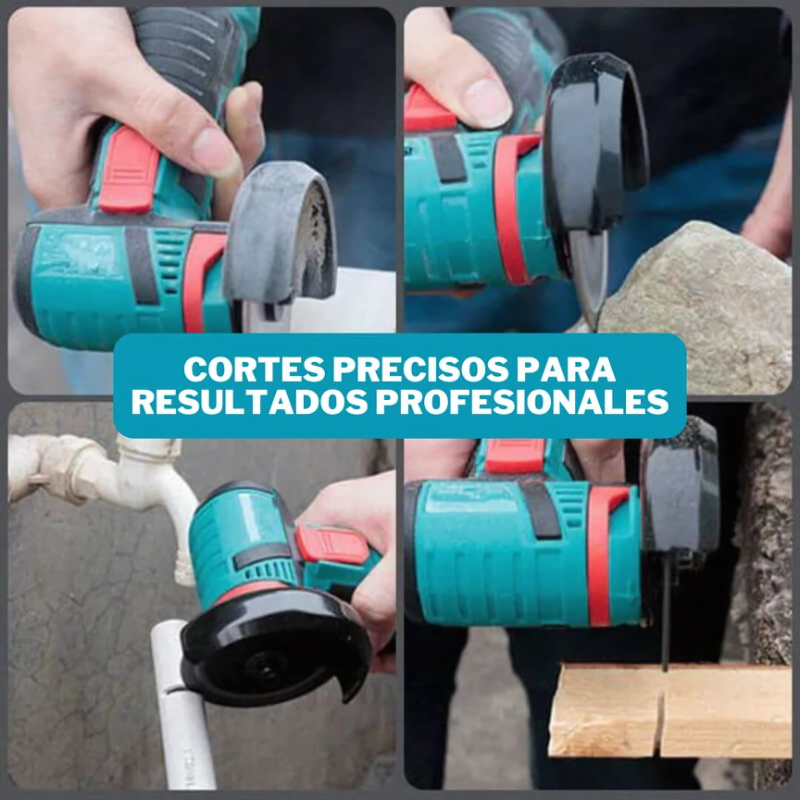 PowerPro® Mini Amoladora Angular Inalámbrica ⚙️ - Herramienta Compacta con Alto Rendimiento y Control Total (Incluye Disco y Cargador 🔋⚡)