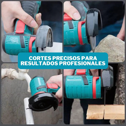 PowerPro® Mini Amoladora Angular Inalámbrica ⚙️ - Herramienta Compacta con Alto Rendimiento y Control Total (Incluye Disco y Cargador 🔋⚡)